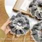 Gifty - Black White Plaid Lace Hair Ring