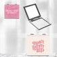 Mirroray - Foldable Slogan Print Compact Vanity Mirror