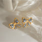 Earedge - Two-Tone Butterfly Stud Earrings