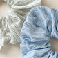 Gifty - Trendy Blue and White Striped Scrunchie