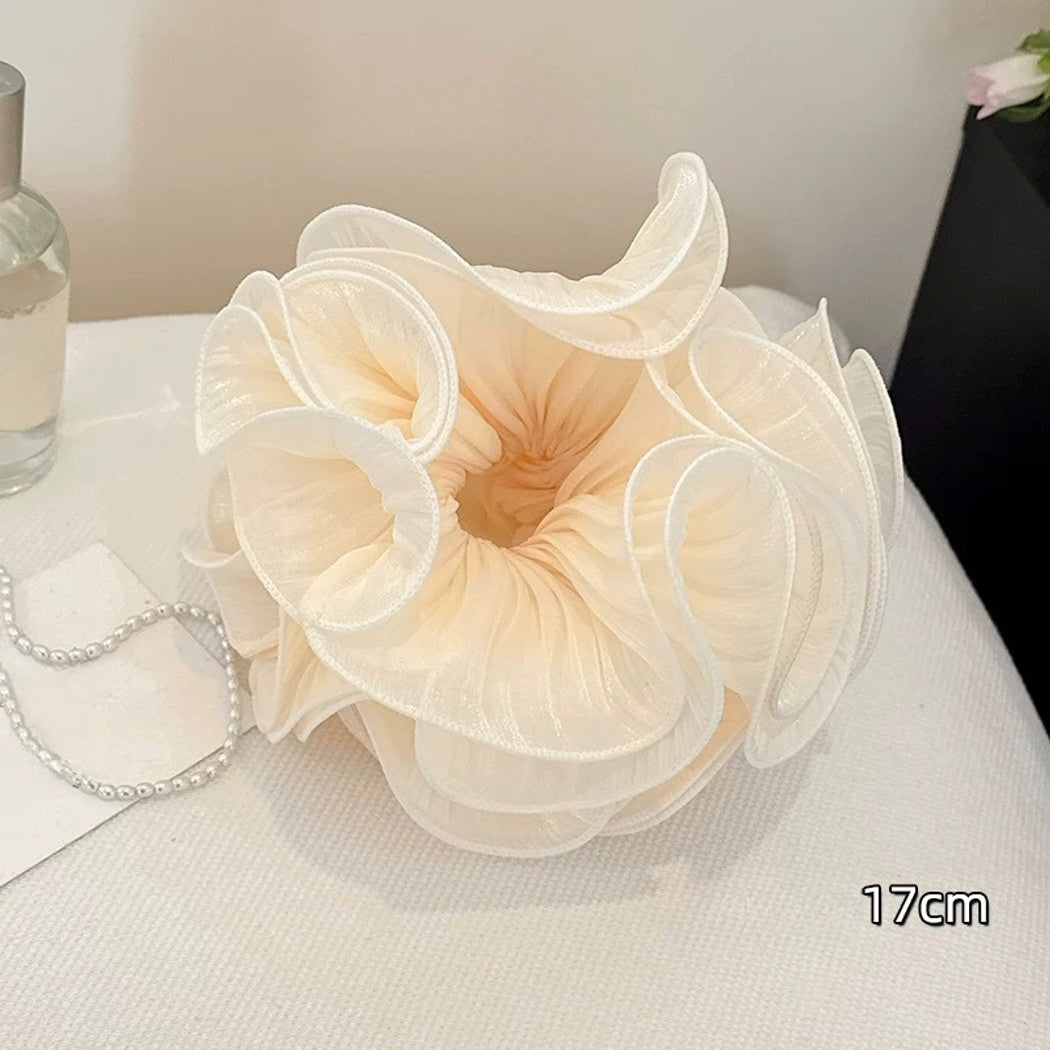 Gifty - Layered Ruffle Satin Look Scrunchie