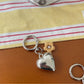 Keypus - Alloy Heart and Flower Bag Hanging Keychain