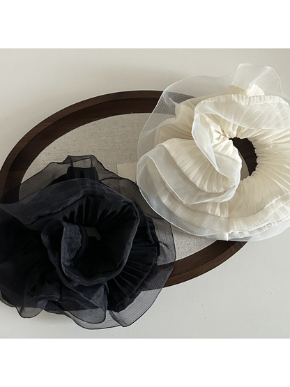 Gifty - Ruffled Mesh Sweet Style Oversized Scrunchie