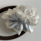 Gifty - Striped Lace Double Layer Hair Scrunchie