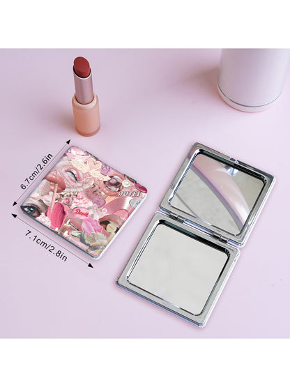 Mirroray - Y2K Collage Print Foldable Compact Mirror