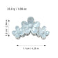 Beau - Marbled Flower Plastic Floral Hair Claw Clip