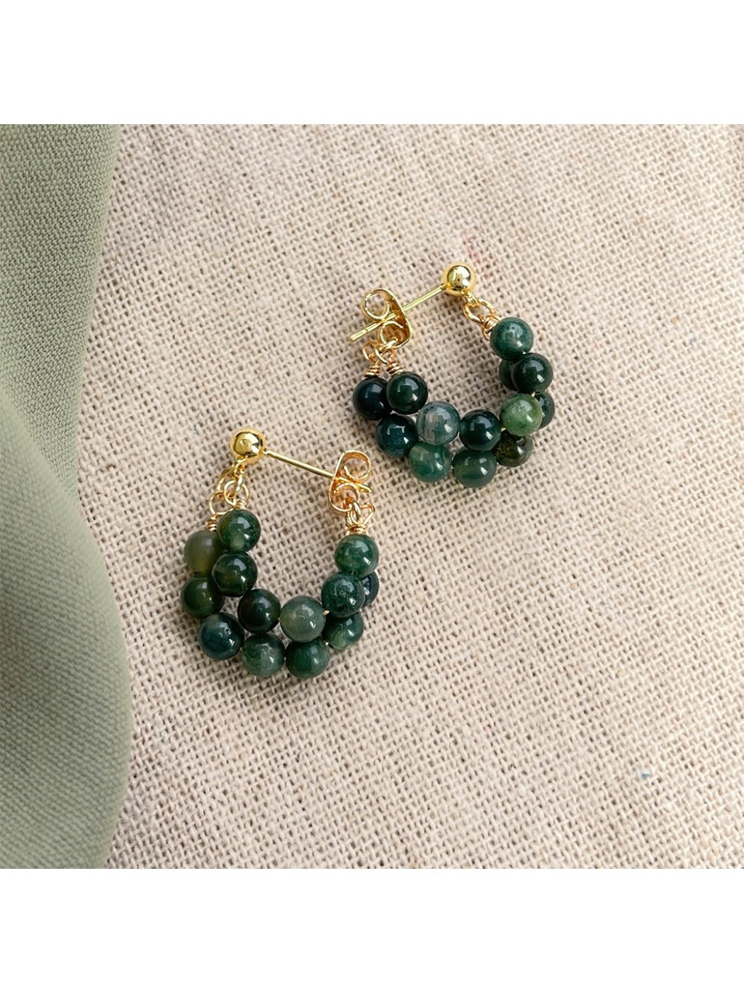 Earedge - Spring Green Botanical Earrings