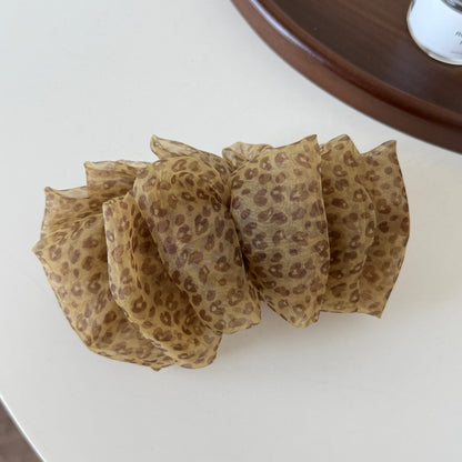 Beau - Leopard Print Organza Banana Clip