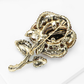 Brovia - Two Tone Rose Flower Alloy Brooch Pin