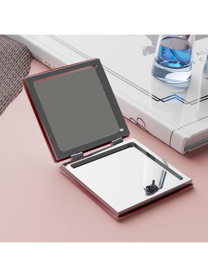 Mirroray - Minimalist Red Square Compact Mirror