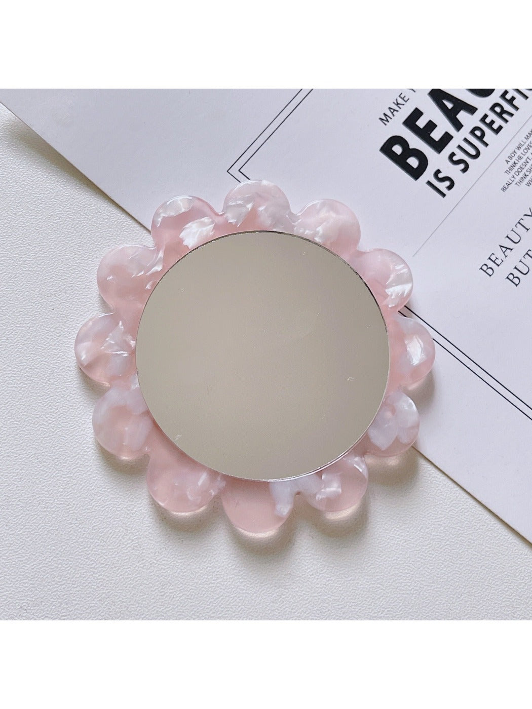 Mirroray - Round Sunflower Acetate Mini Mirror
