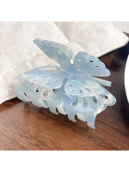 Top view of Beau butterfly hair claw clip displaying symmetrical wing pattern