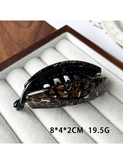 Beau - Curved Tortoiseshell Pattern Acetate Banana Clip