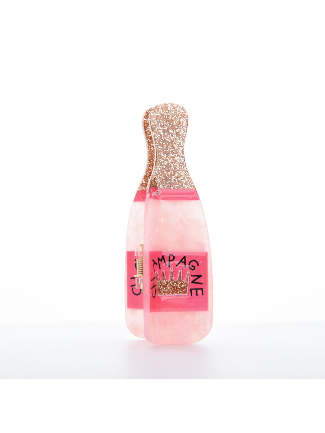 Beau - Pink Wine Bottle Hair Claw Clip