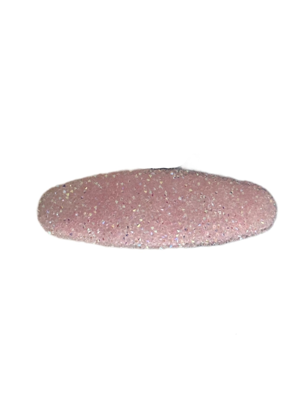 Beau - Mixed Material Textured Oval Side Hair Clip