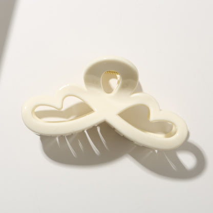 Beau - Double Heart Hollow Openwork PS Claw Clip