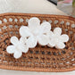 Beau - Marbled Flower Plastic Floral Hair Claw Clip