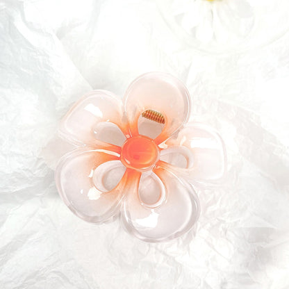 Beau - Glossy Hollow Flower Shape Claw Clip