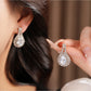 Nozari - Rhinestone Water Drop Necklace and Earrings Set