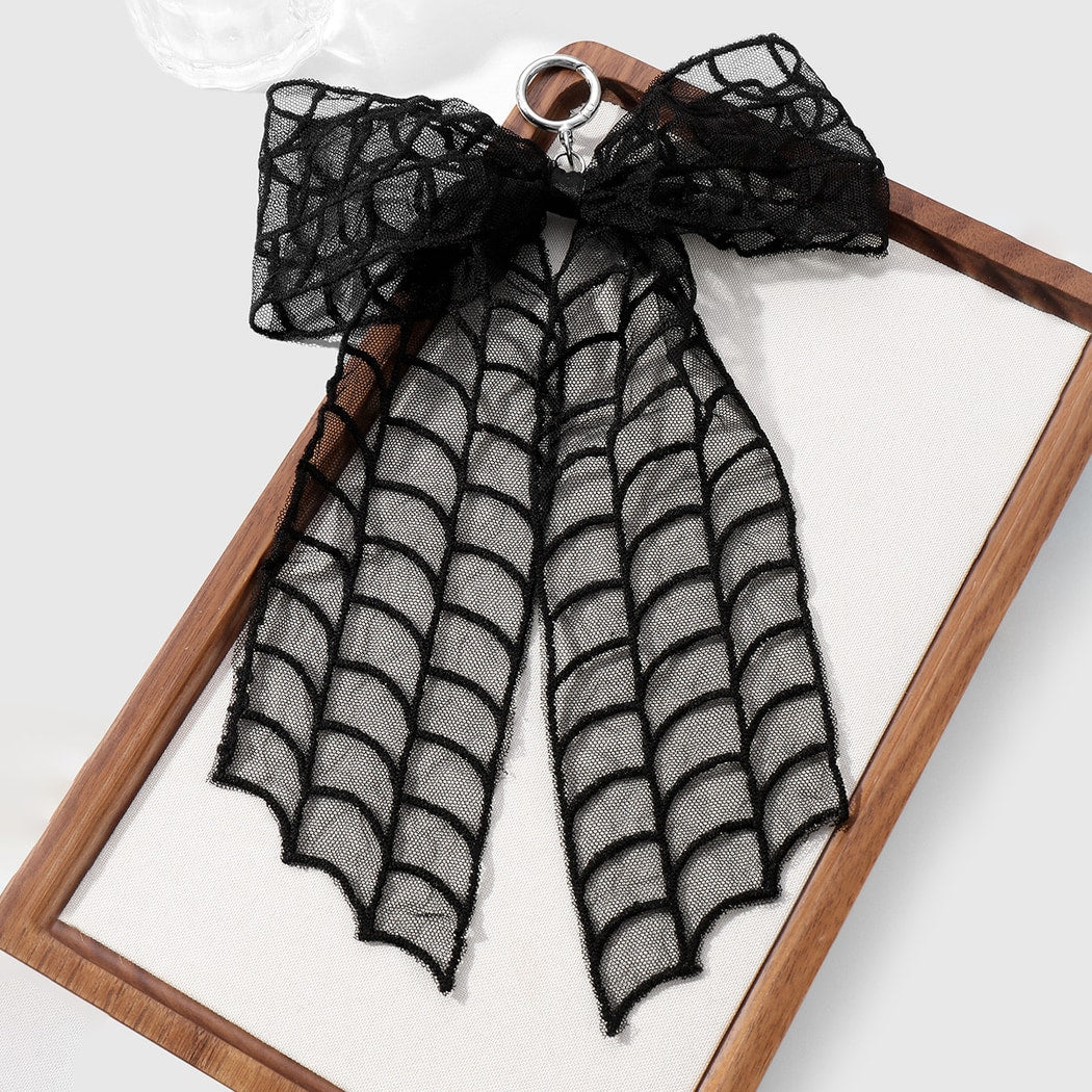 Keypus - Halloween Black Lace Bow Keychain