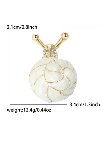 Brovia - Creative Enamel Snail Insect Brooch Pin