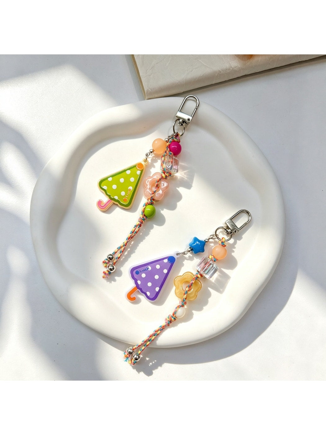 Keypus - Umbrella Pendant Acrylic Cartoon Bag Charm Keychain