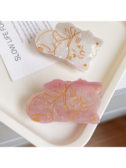 Beau - Cute Cat Acetate Hair Claw Clip