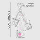 Keypus - Pink Bow Accent Beaded Keychain