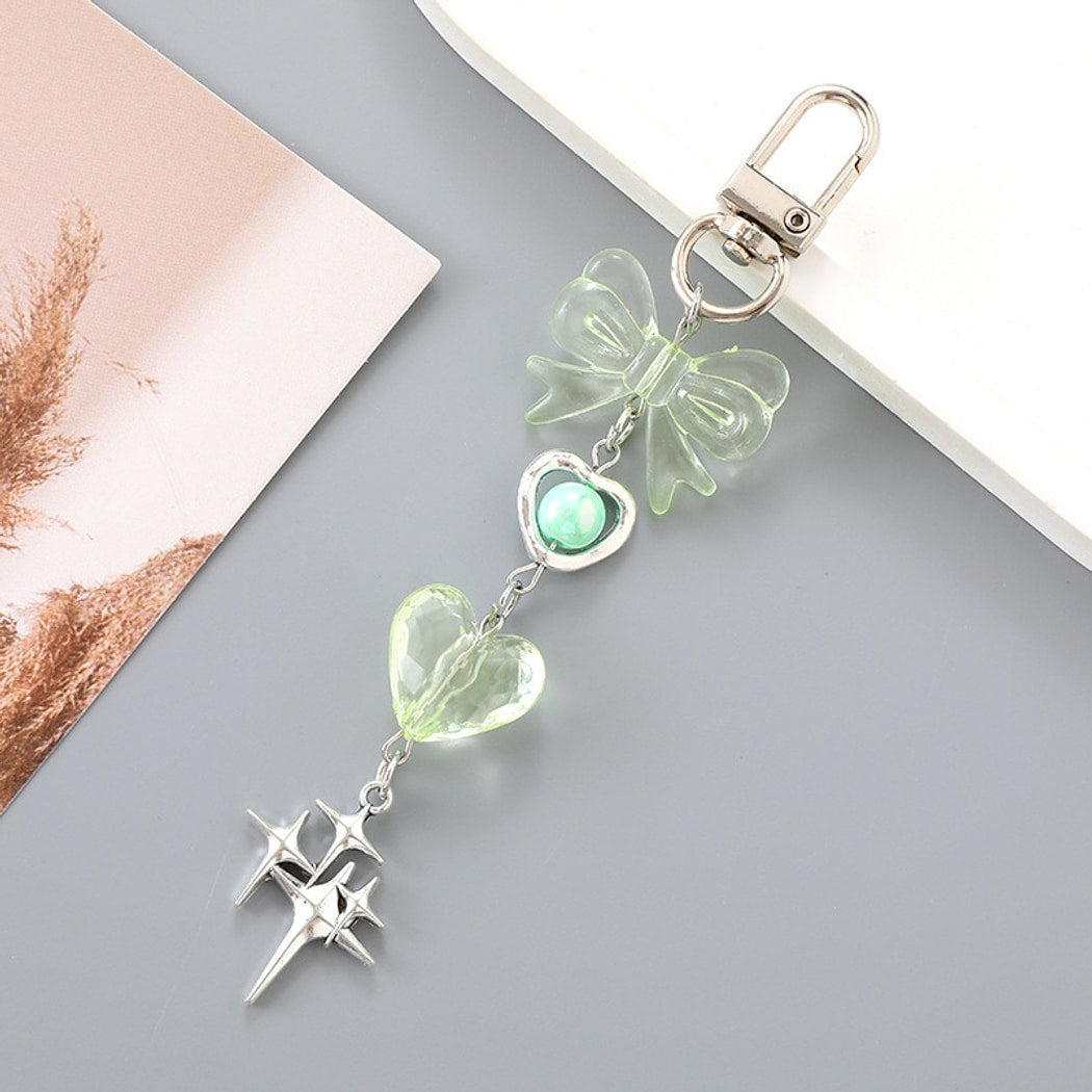 Keypus - Sweet Style Bow Heart and Star Keychain