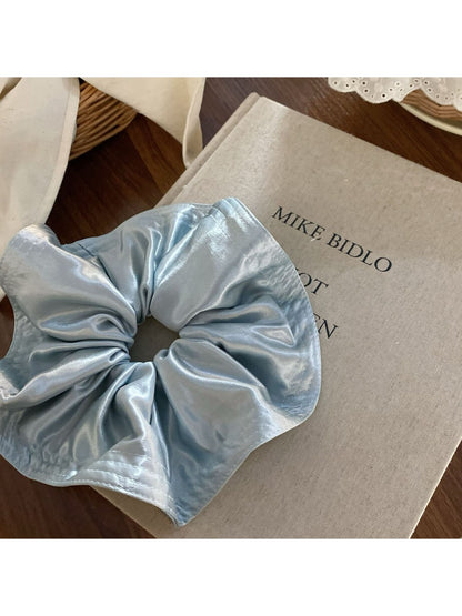 Gifty - Textured Solid Color Satin Scrunchie