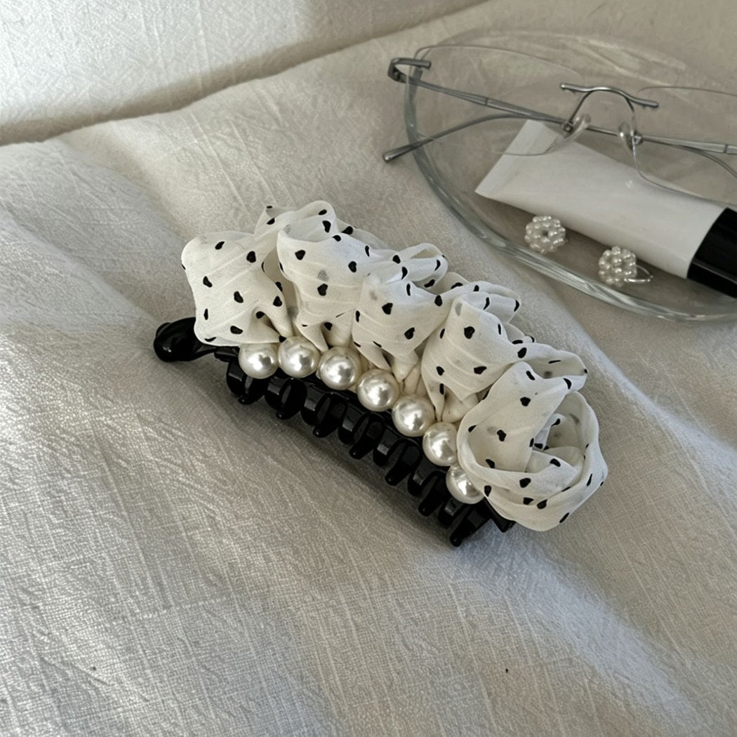 Beau - Layered Polka Dot Statement Banana Clip