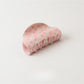 Beau - Pink Floral Printed PVC Hair Claw Clip