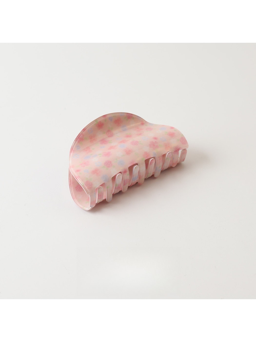 Beau - Pink Floral Printed PVC Hair Claw Clip