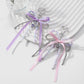 Keypus - Sweet Beaded Ribbon Bow Heart Keychain