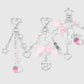 Keypus - Pink Bow Accent Beaded Keychain