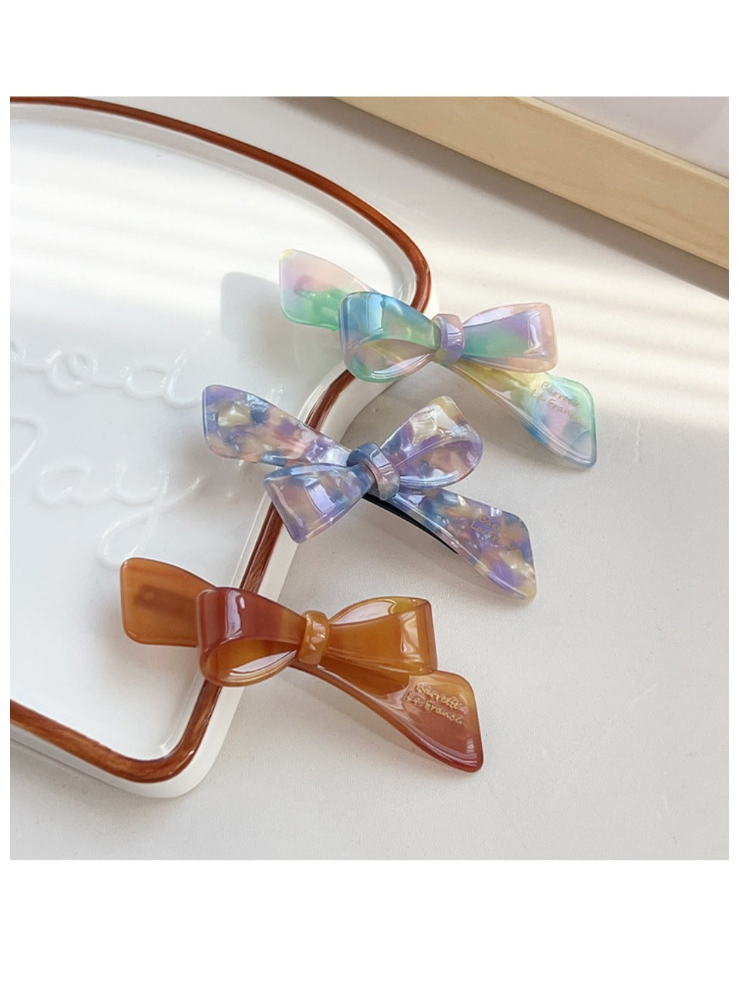 Beau - Adorable Asymmetrical Bow Hair Clips