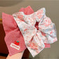 Gifty - Sweet Floral Checkered Scrunchie Headband