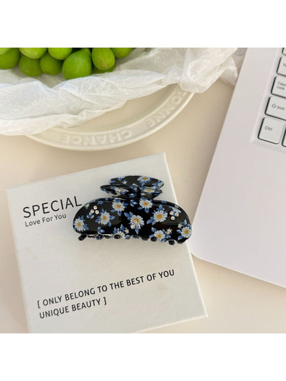 Beau - Sweet Floral Pattern Hair Claw Clip