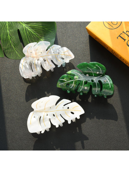 Beau - Acetate Leaf Shaped Hair Clip
