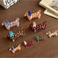Beau - Polka Dot Dog Shape Acetate Claw Clip
