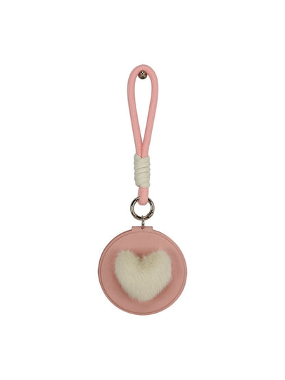 Mirroray - Cute Heart Plush Makeup Mirror