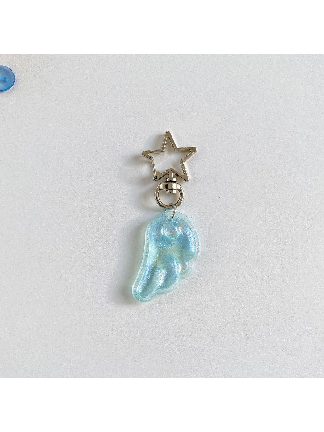 Keypus - Shimmery Acrylic Angel Wing Star Keychain