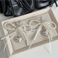 Keypus - Layered Lace Bow Heart Pendant Bag Charm Keychain