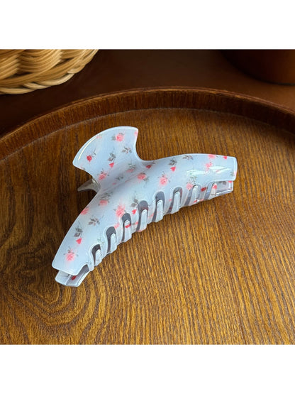 Beau - Sweet Floral Print Acrylic Claw Clip
