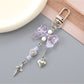 Keypus - Heart Shaped Star Pendant Bow Keychain