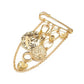 Brovia - Geometric Coin Heart Tassel Statement Brooch