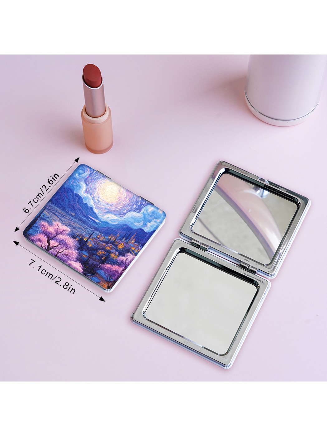 Mirroray - Portable Scenic Print Compact Folding Mirror