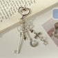 Keypus - Alloy Plastic Heart Key Shape Bag Charm Keychain