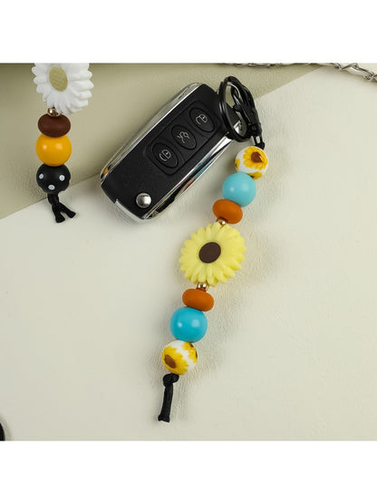 Keypus - Pretty Silicone Daisy Keychain