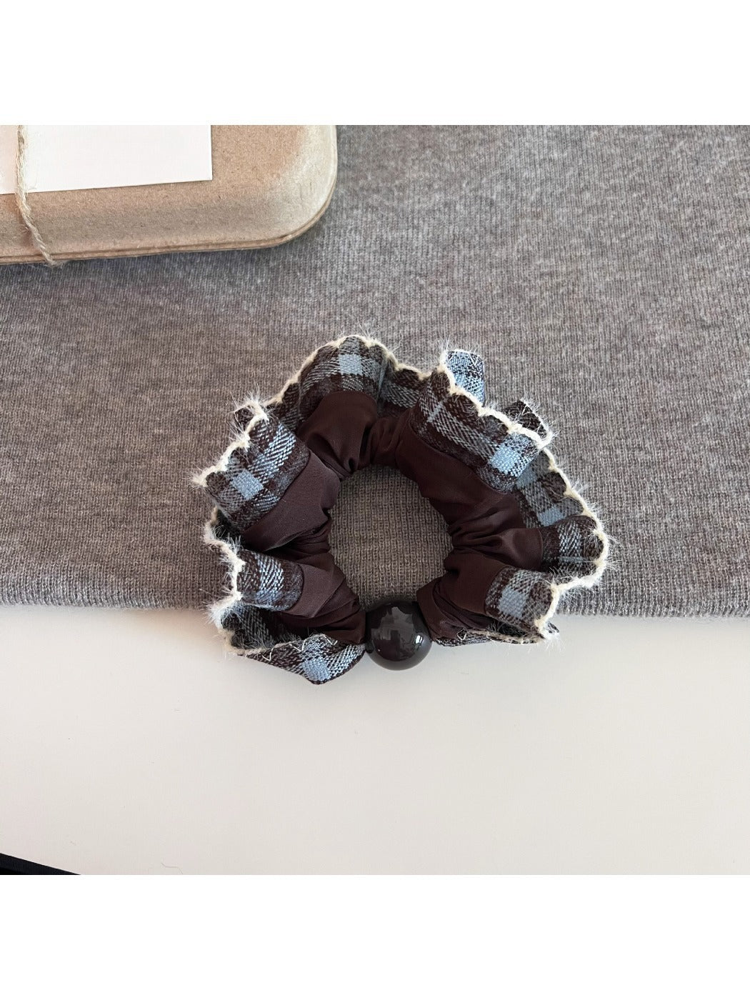 Gifty - Elegant Plaid Patchwork Scrunchie